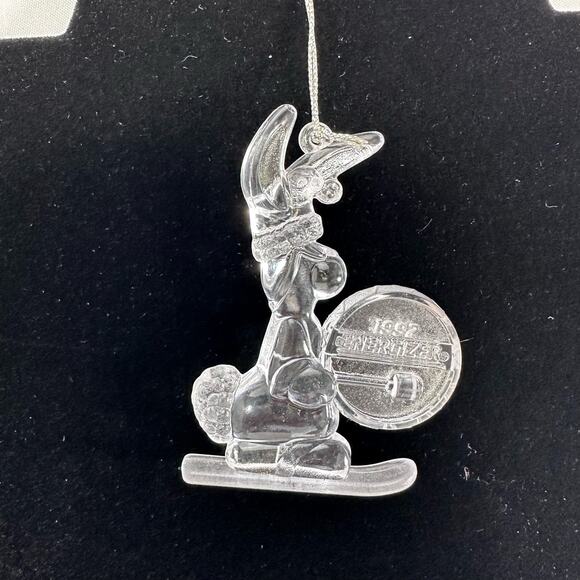 Energizer Bunny Ornament 1992 Clear Acrylic Skiing Drummer Christmas - Picture 2 of 13